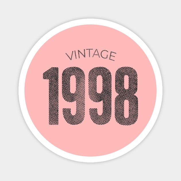 Vintage 1998 24 years old birthday Magnet by hoopoe